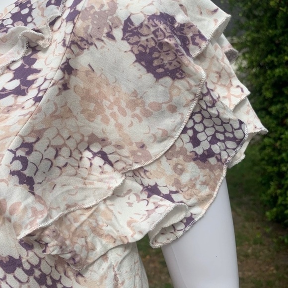 💋NWT Vintage Havana Flutter Sleeve Pull Over Ruffle Crop Top - Picture 15 of 16